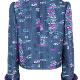 Chaqueta tweed blue