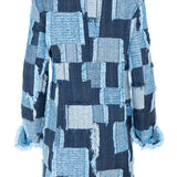 Chaqueta tweed jeans blue