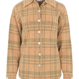 Chaqueta cuadros camel