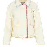 Chaqueta embroidery cream