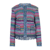 Chaqueta tweed multicolor