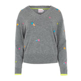 Jersey star neck grey