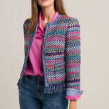 Chaqueta tweed multicolor
