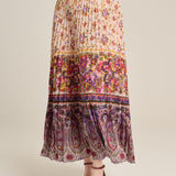 Falda plisada paisley