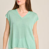 Poncho verde lurex