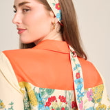 Camisa floral naranja