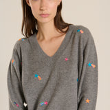 Jersey star nek grey