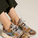 Zapatilla yamano 3 knitting grey stone