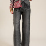 Pantalon aloe vaquero seda gris