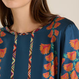 Blusa estampasa floral seda