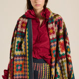 Pañuelo crochet multicolor reversible