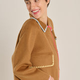 Chaqueta embroidery camel