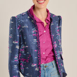 Chaqueta tweed blue
