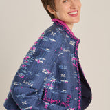 Chaqueta tweed blue