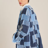 Chaqueta tweed jeans blue