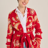 Cardigan jude jacquard red