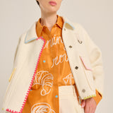 Chaqueta embroidery cream