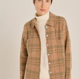 Chaqueta cuadros camel
