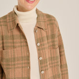 Chaqueta cuadros camel