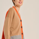 Chaqueta punto camel