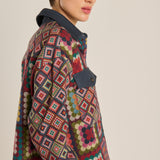 Sobrecamisa estampada cuadros granny