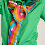 Pañuelo cialda fantasia turquesa