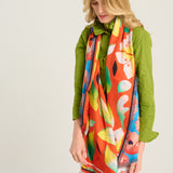 وشاح فاخر بنقشة الطاووس