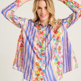 Camisola seda estampada