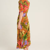 Vestido florart brown