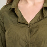 قميص تكنو، بنقشة زهور زيتونية