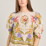 Tropical Scarf Sand Shirt