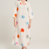Floral linen dress