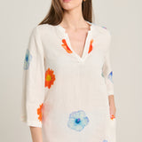 Floral linen dress