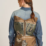 Camisa denim kimono