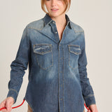 Camisa denim kimono