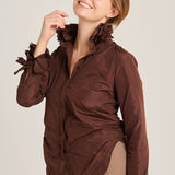 Camisa tecno multicuellos cacao