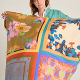 Fancy Floral and Geometric Patchwork Scarf