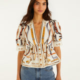 Blouse Equestrian Scarf Winter
