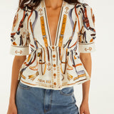Blouse Equestrian Scarf Winter