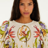 Tropical Scarf Sand Shirt