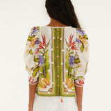 Tropical Scarf Sand Shirt