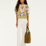 Tropical Scarf Sand Shirt
