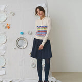 Cardigan jaquard off white