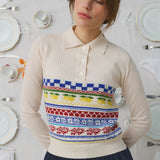 Cardigan jaquard off white
