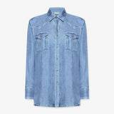 قميص من الألوفيرا، جينز، حرير