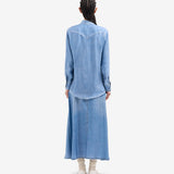 قميص من الألوفيرا، جينز، حرير