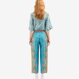 Pantalón aloe spring turquesa estrecho