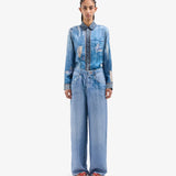 Pantalón aloe vaquero seda