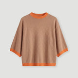 Bettina Poncho brw/coffee/orange
