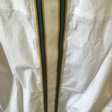 White shirt with turquoise stripe